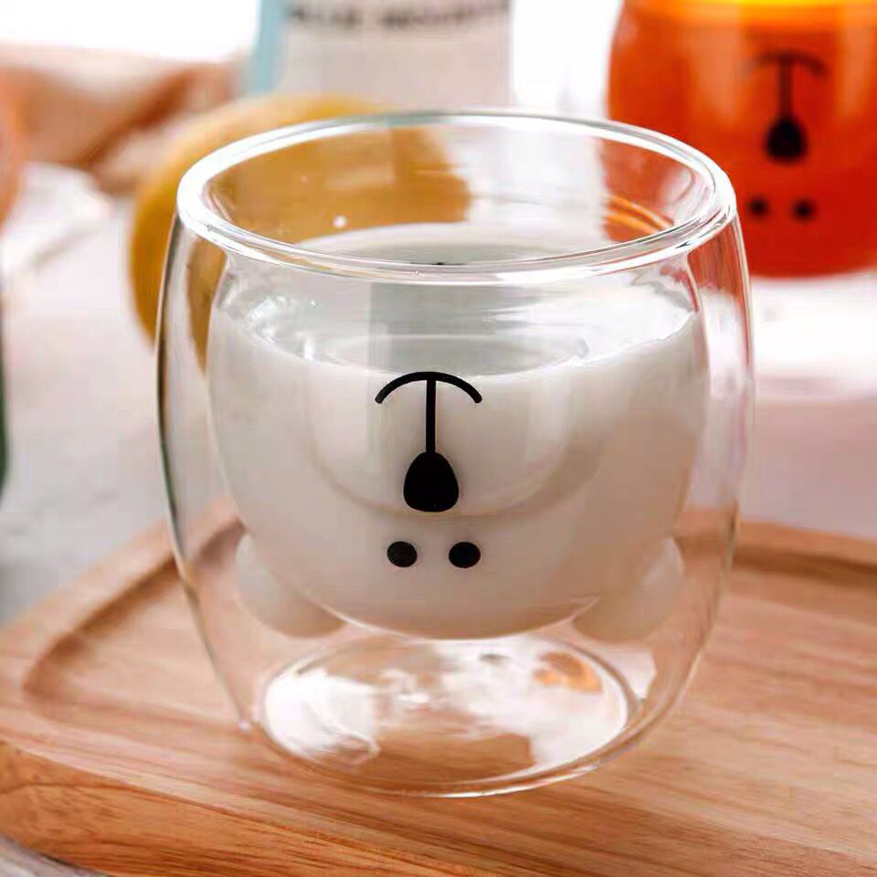 Cốc Thủy Tinh Gấu (2 lớp)