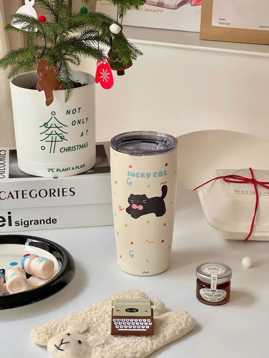 Cốc Giữ Nhiệt Lucky Cat