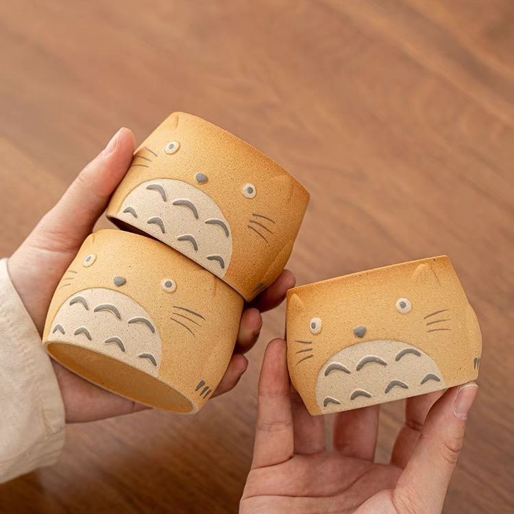 Cốc Gốm Thô Totoro