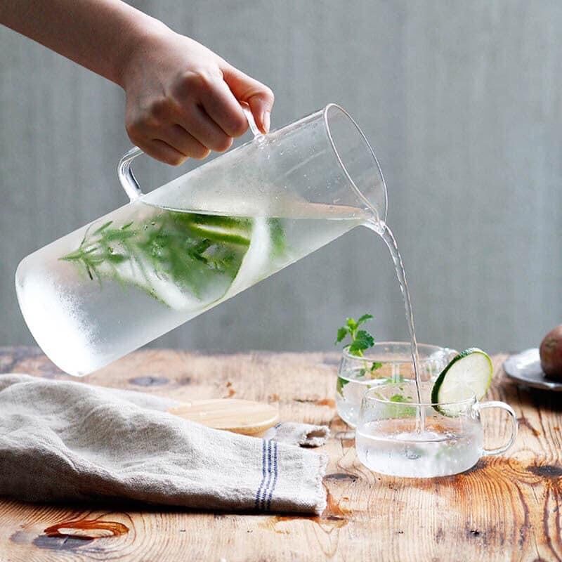 Bình Thủy Tinh Nắp Gỗ 1500ml