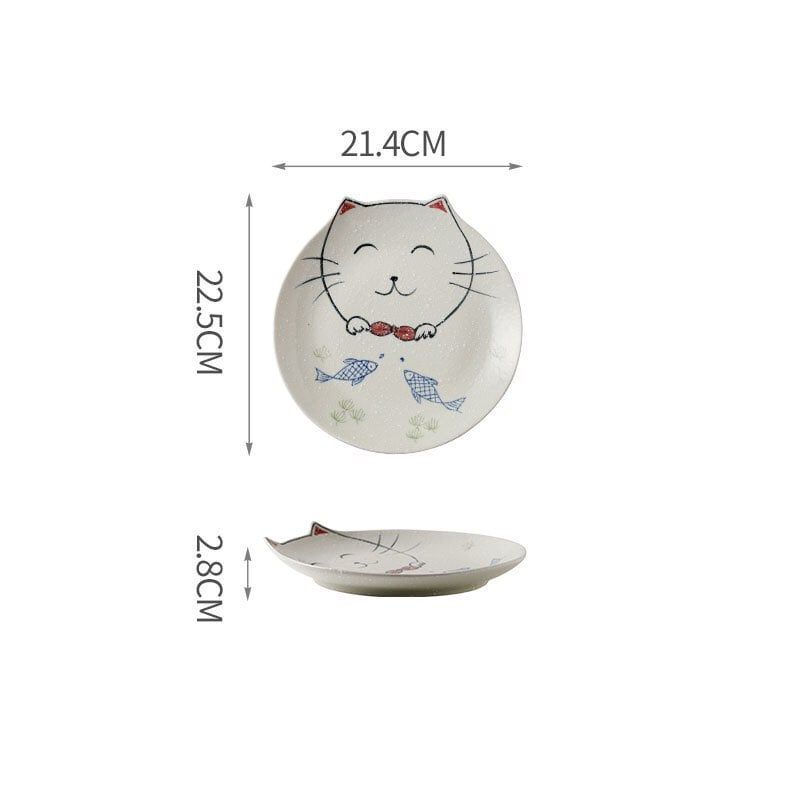 Đĩa Mèo Lười (Tròn)