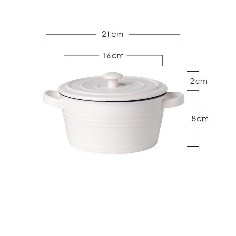 Nồi Sứ Viền Xanh