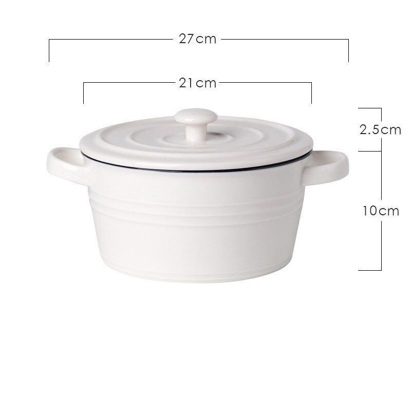Nồi Sứ Viền Xanh