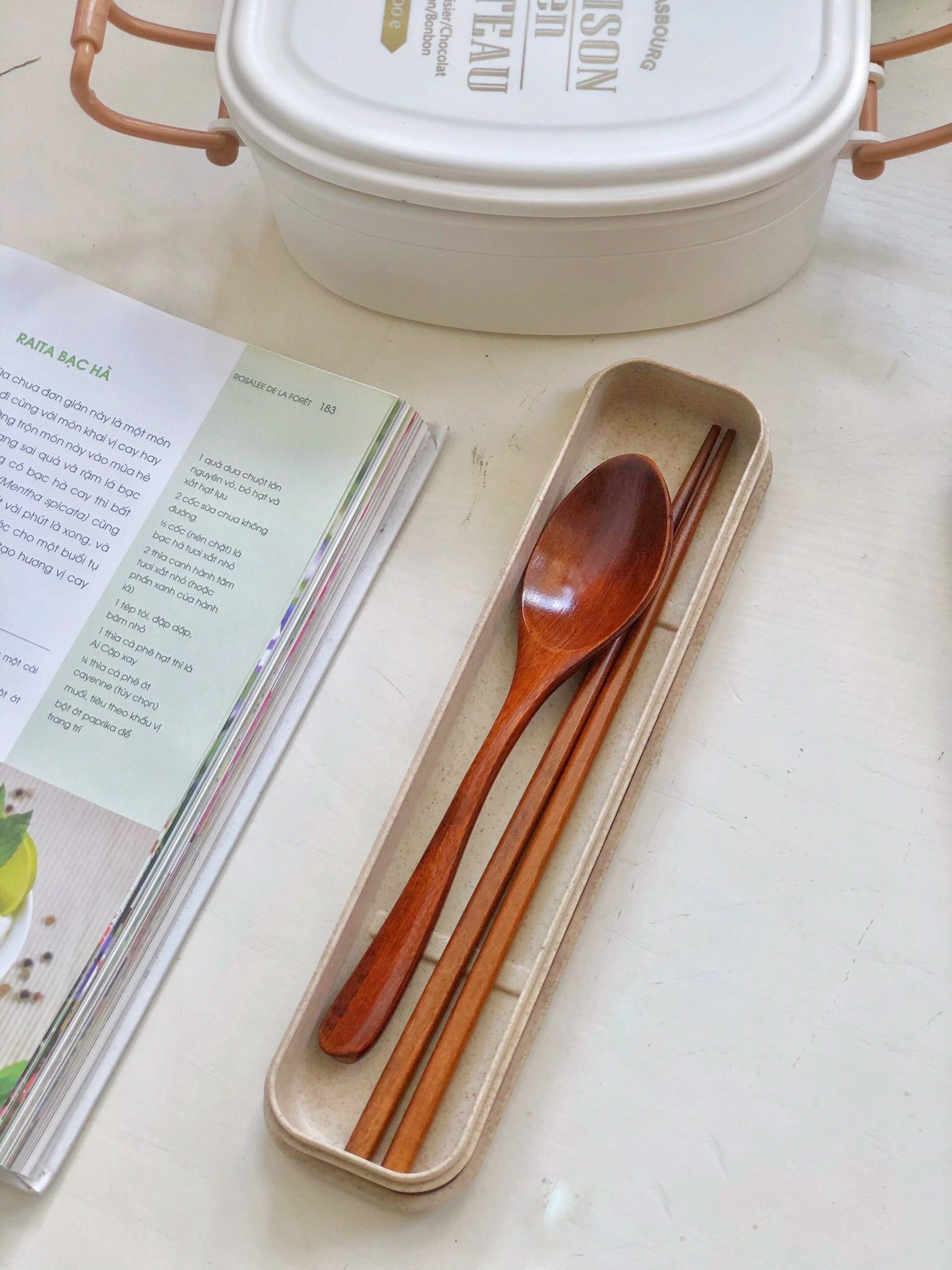 Set Thìa Đũa Gỗ (Kèm Hộp)