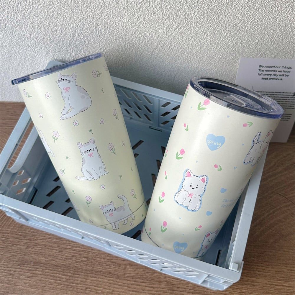 Cốc Giữ Nhiệt Little Flower (Kèm Ống Hút)
