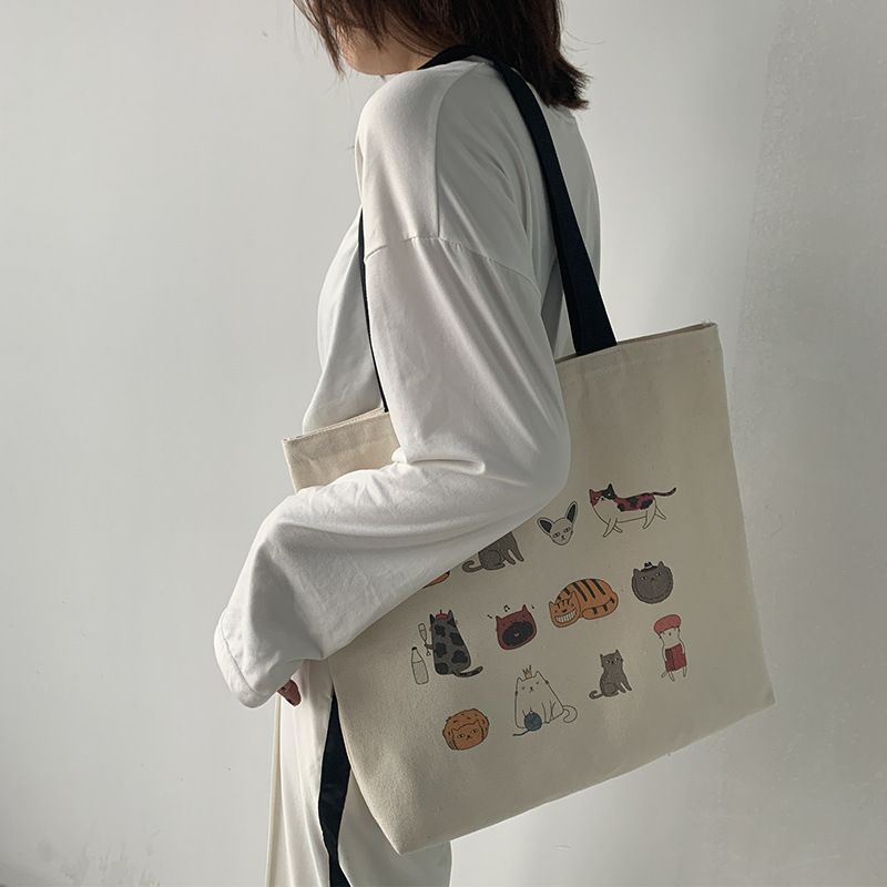 Túi Tote Hoạt Hình Mèo