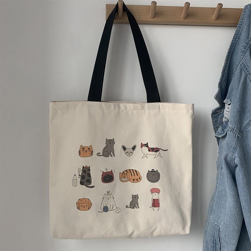 Túi Tote Hoạt Hình Mèo