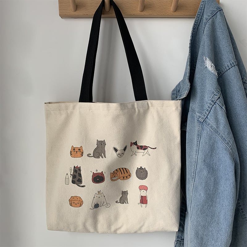 Túi Tote Hoạt Hình Mèo