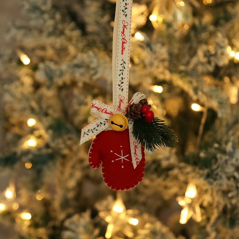 Treo Xmas Vải Dây Nơ