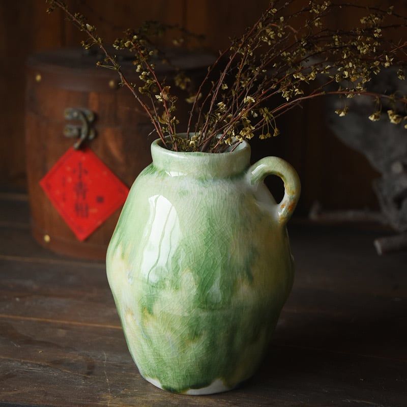 Bình Hoa Cổ Điển Rêu Xanh