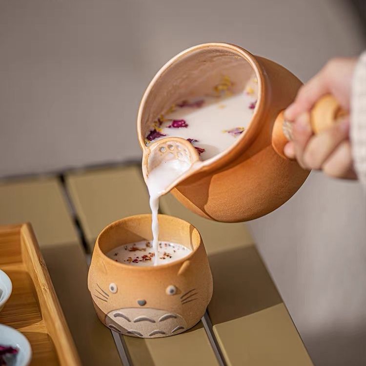 Cốc Gốm Thô Totoro