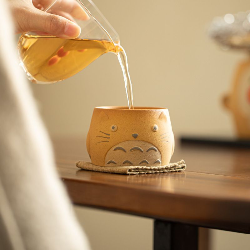 Cốc Gốm Thô Totoro
