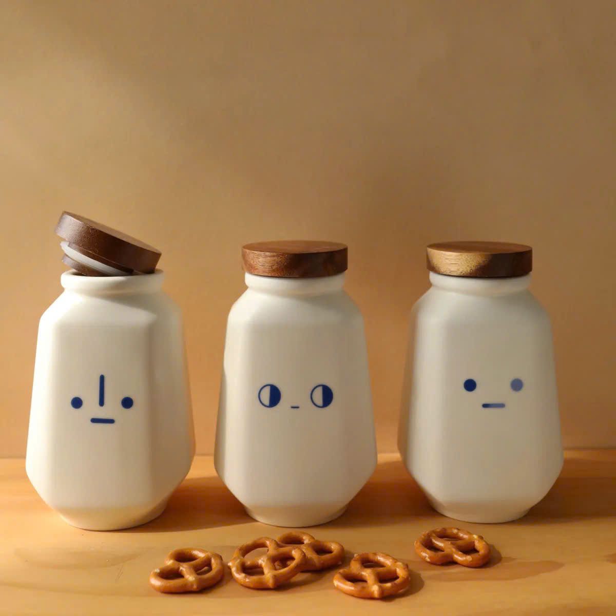 Set 3 Hũ Gốm Cartoon