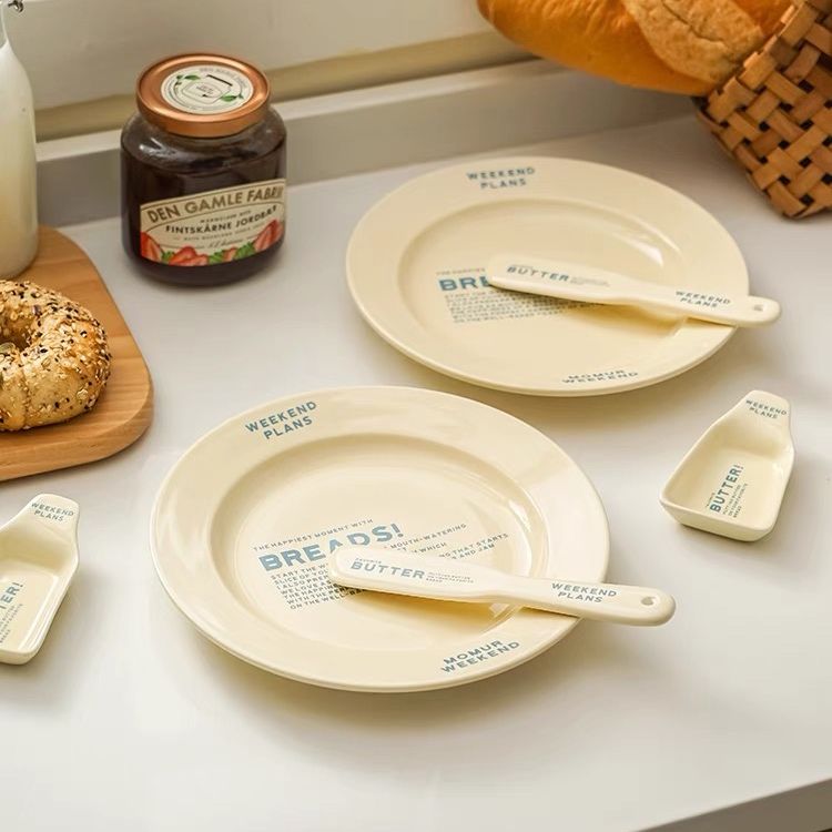 Set Bàn Ăn Gốm Breads Màu Bơ