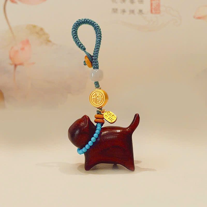 Dây Treo Mèo Gỗ Đàn Hương