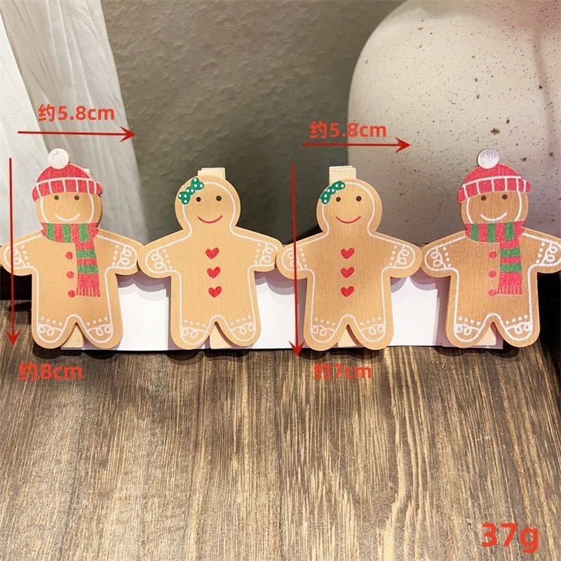 Set Kẹp Gỗ Gingerbread Man