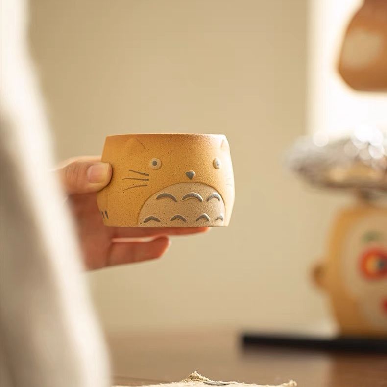 Cốc Gốm Thô Totoro