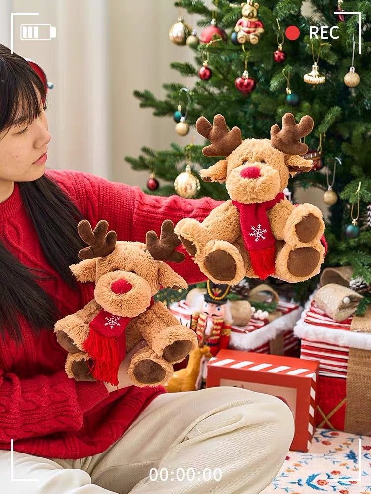 Gối Bông Tuần Lộc Choàng Khăn