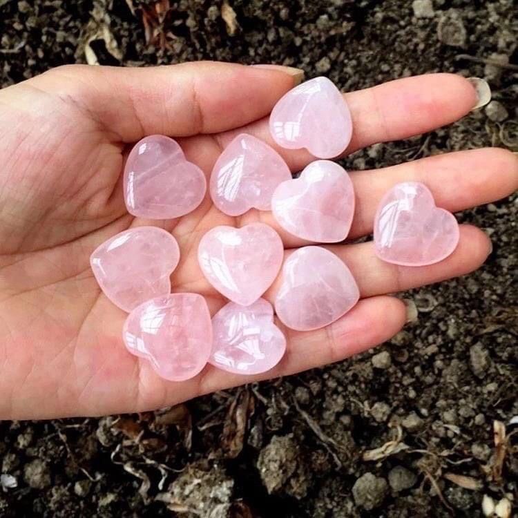 Rose Quarzt trái tim sz S