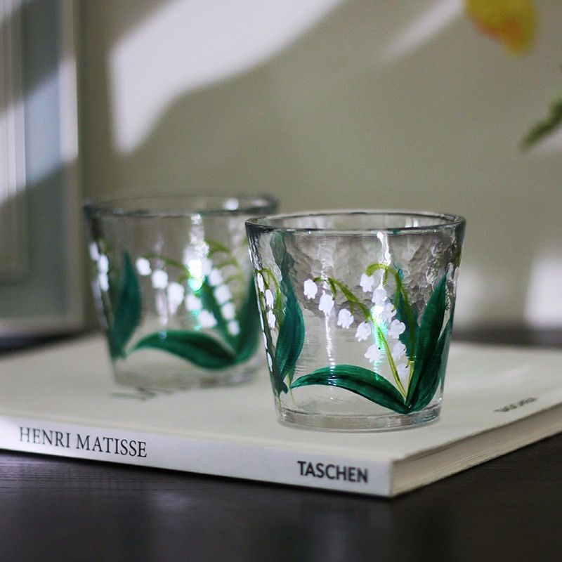 Cốc Thuỷ Tinh Vẽ Tay Màu