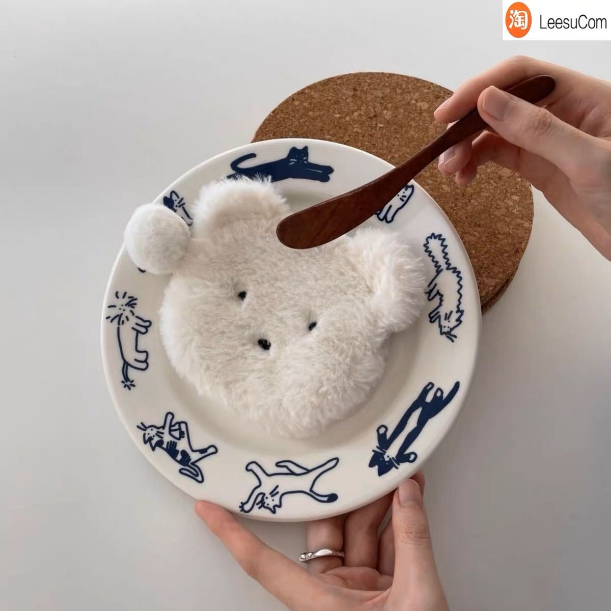 Đĩa Sứ Animal Xanh
