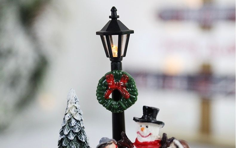 Tượng Snowman And The Christmas Lamppost