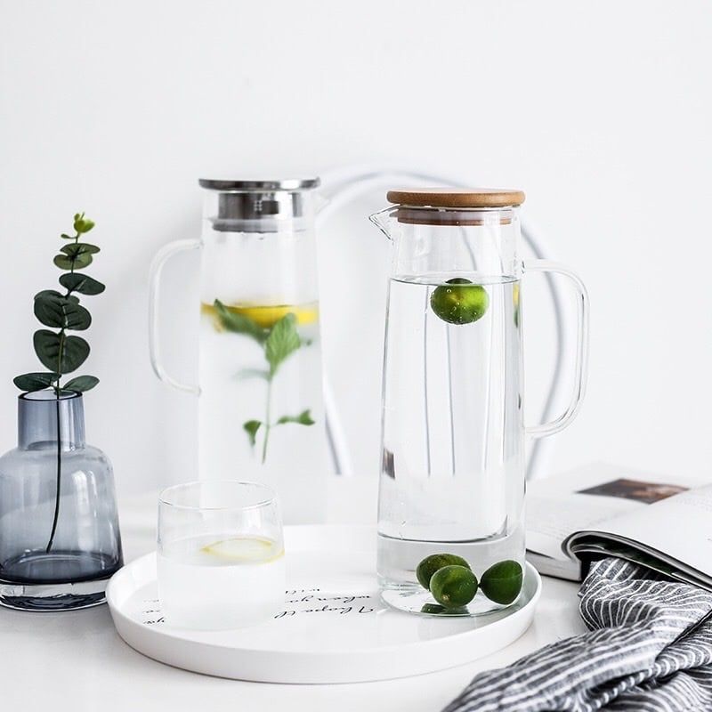 Bình Thủy Tinh Nắp Gỗ 1500ml