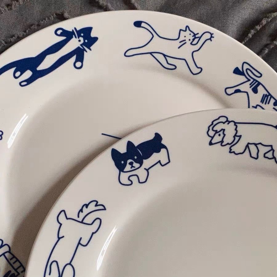 Đĩa Sứ Animal Xanh