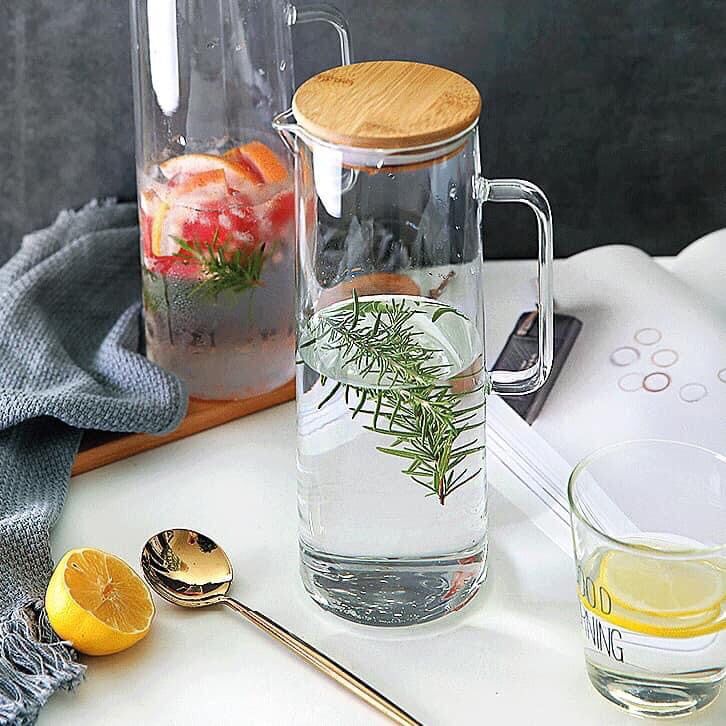 Bình Thủy Tinh Nắp Gỗ 1500ml