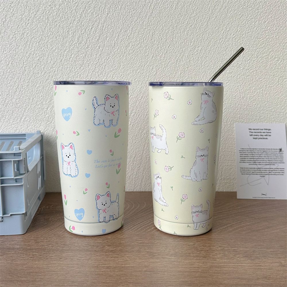 Cốc Giữ Nhiệt Little Flower (Kèm Ống Hút)