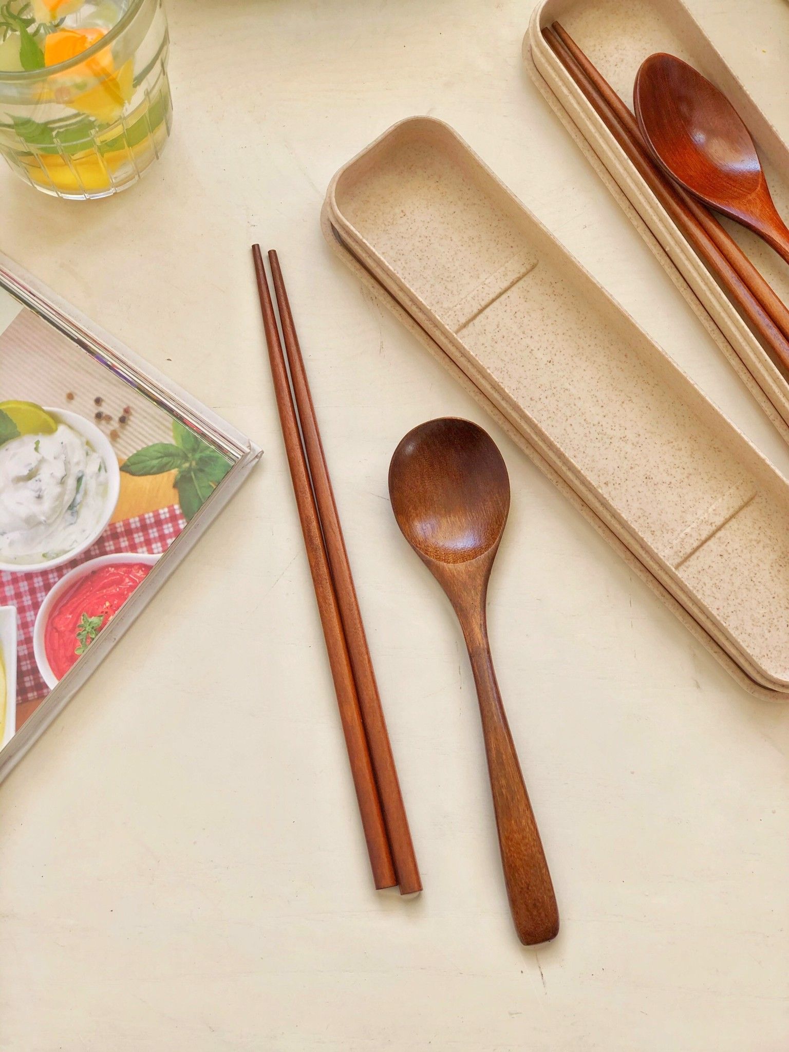 Set Thìa Đũa Gỗ (Kèm Hộp)