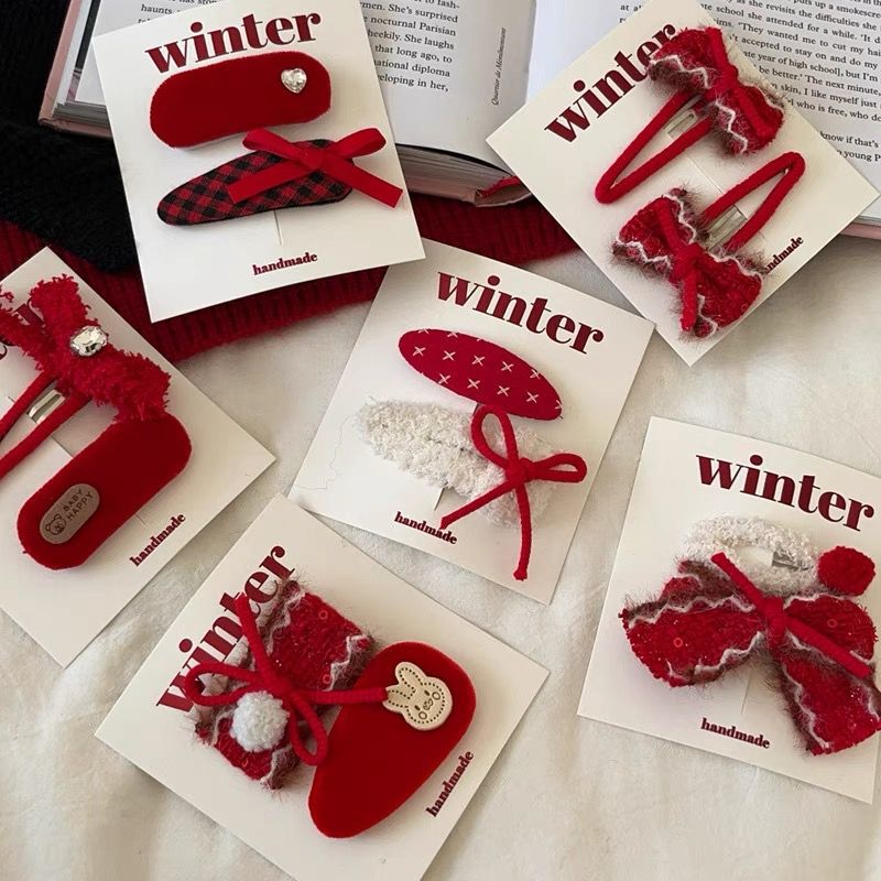Set Kẹp Tóc Red Winter