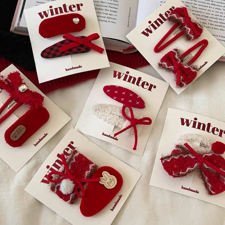 Set Kẹp Tóc Red Winter