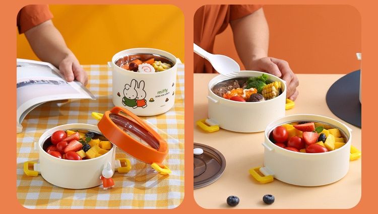 Hộp Cơm Hai Tầng Thỏ Miffy