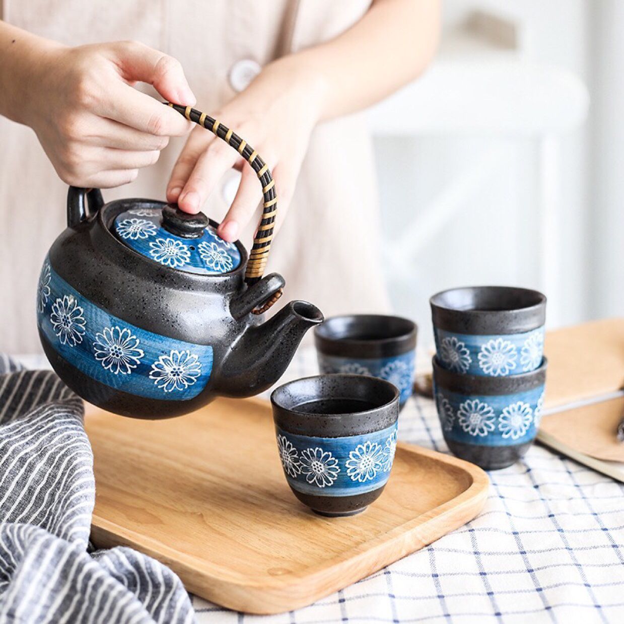Bộ Ấm Chén Men Đen