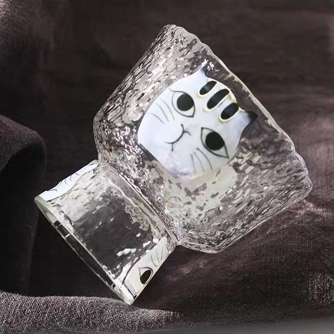 Ly Thuỷ Tinh Mèo 3D