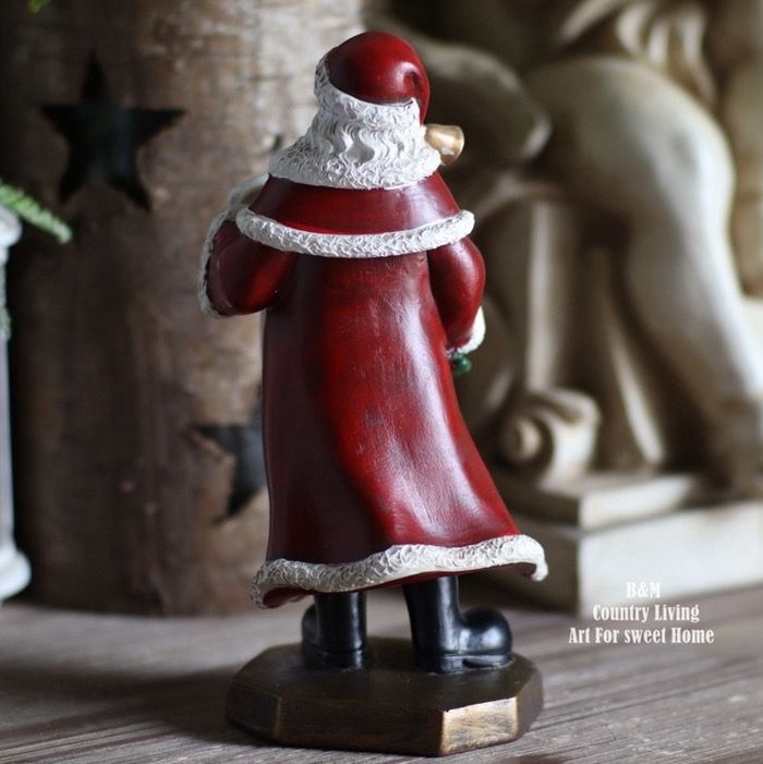 Tượng Santa Đọc Thư Retro