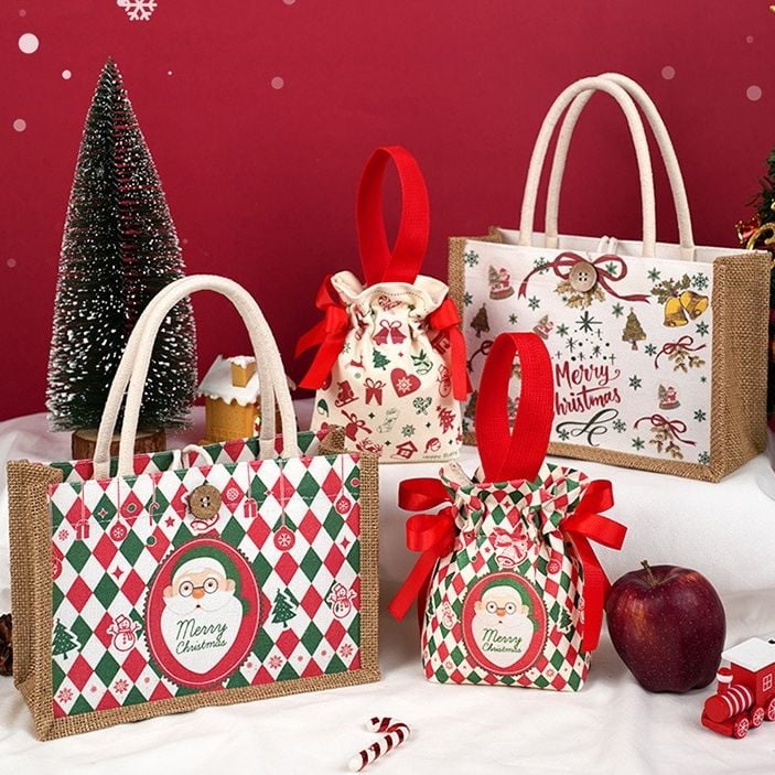 Túi Cầm Tay Canvas Xmas