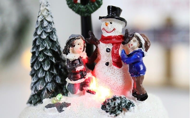 Tượng Snowman And The Christmas Lamppost