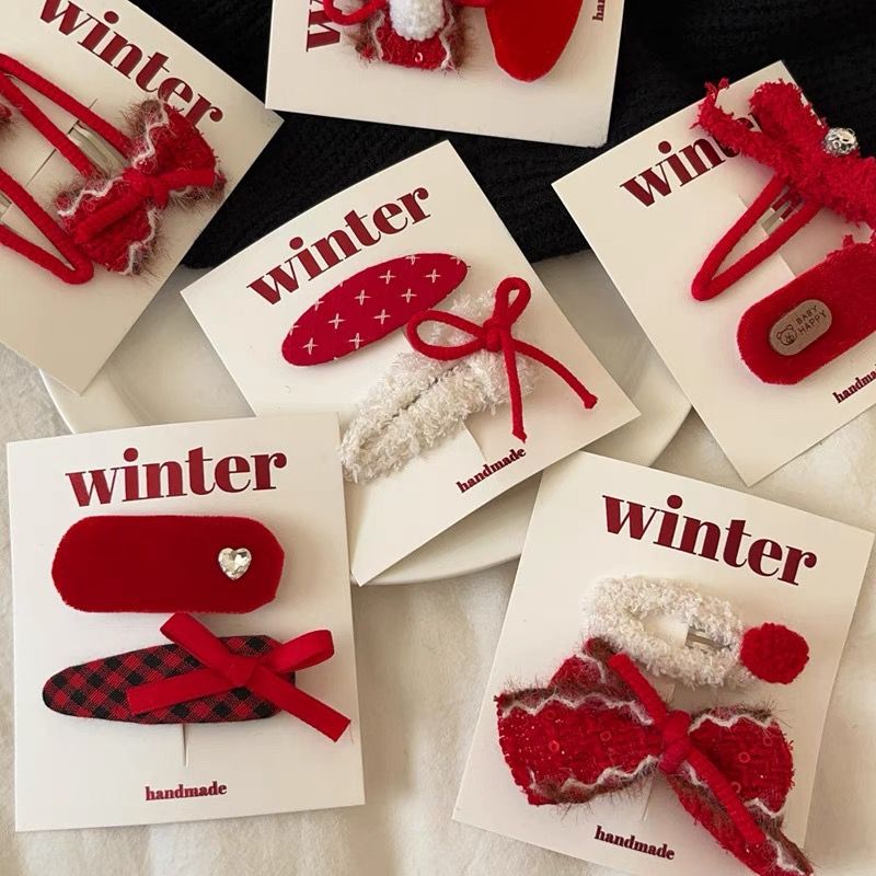 Set Kẹp Tóc Red Winter
