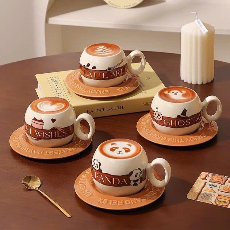 Cốc Gốm Latte Panda