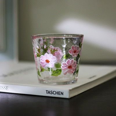 Cốc Thuỷ Tinh Vẽ Tay Màu