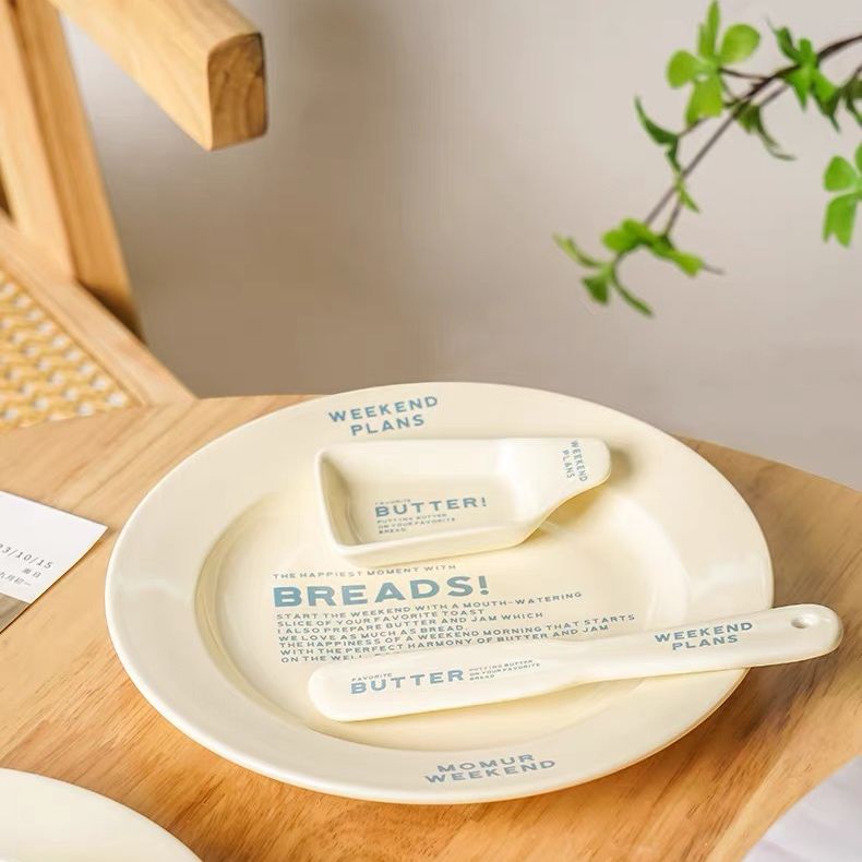 Set Bàn Ăn Gốm Breads Màu Bơ