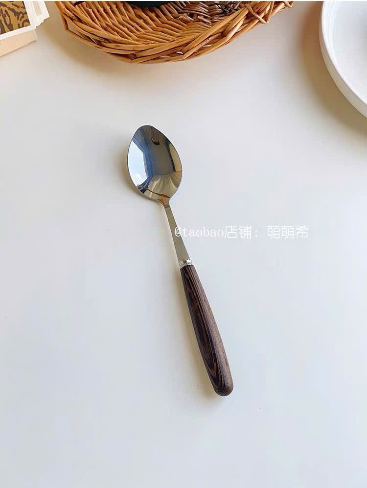 Bộ Dao Dĩa Thìa Cán Gỗ