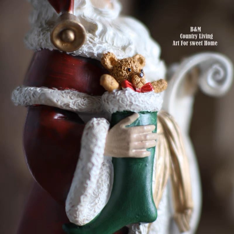 Tượng Santa Đọc Thư Retro