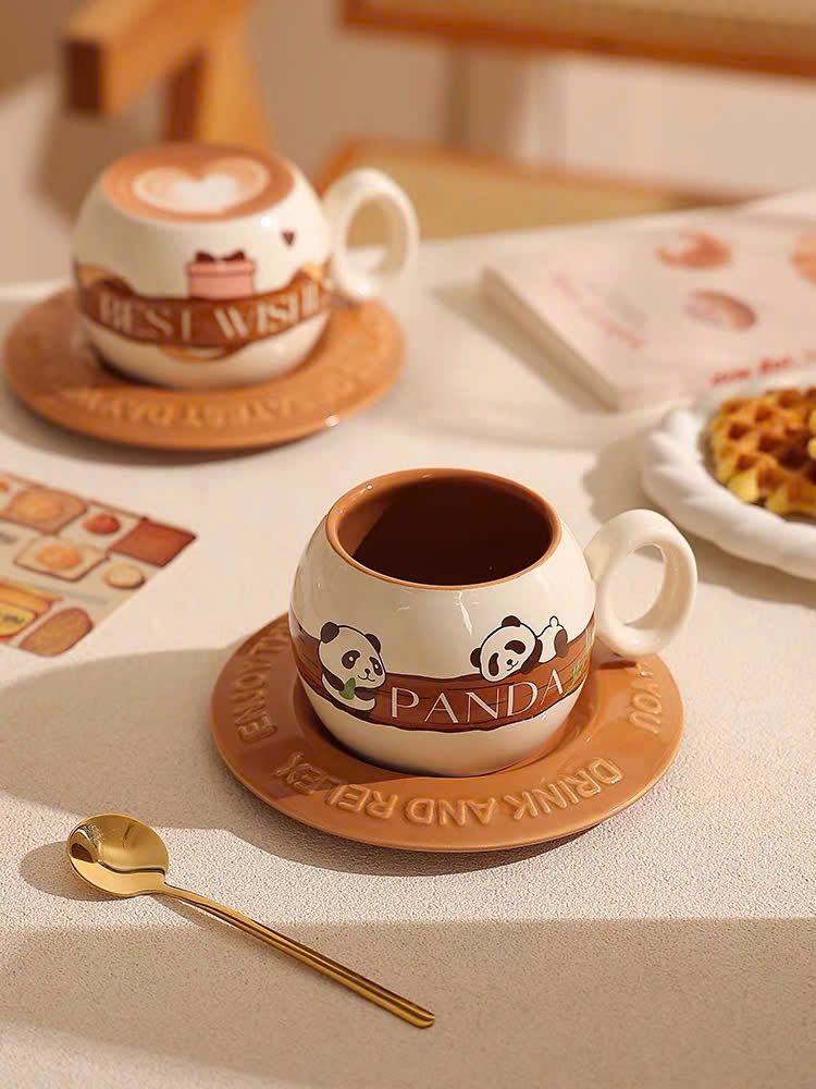 Cốc Gốm Latte Panda