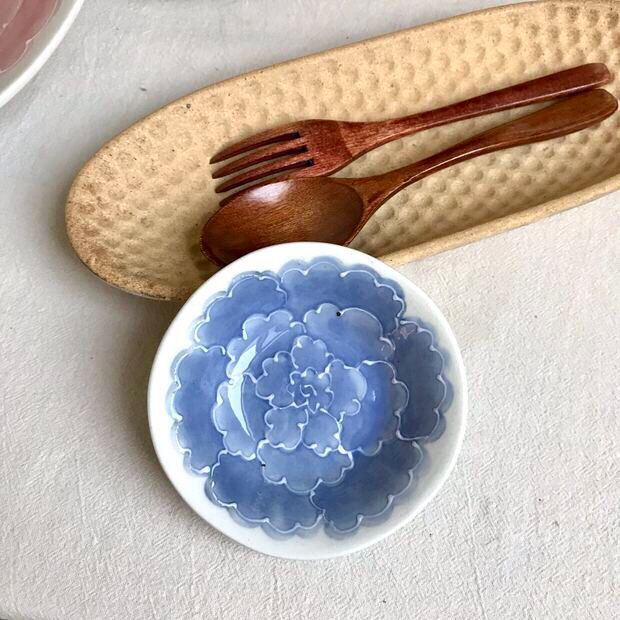 Đĩa Hoa Mẫu Đơn (Xanh)