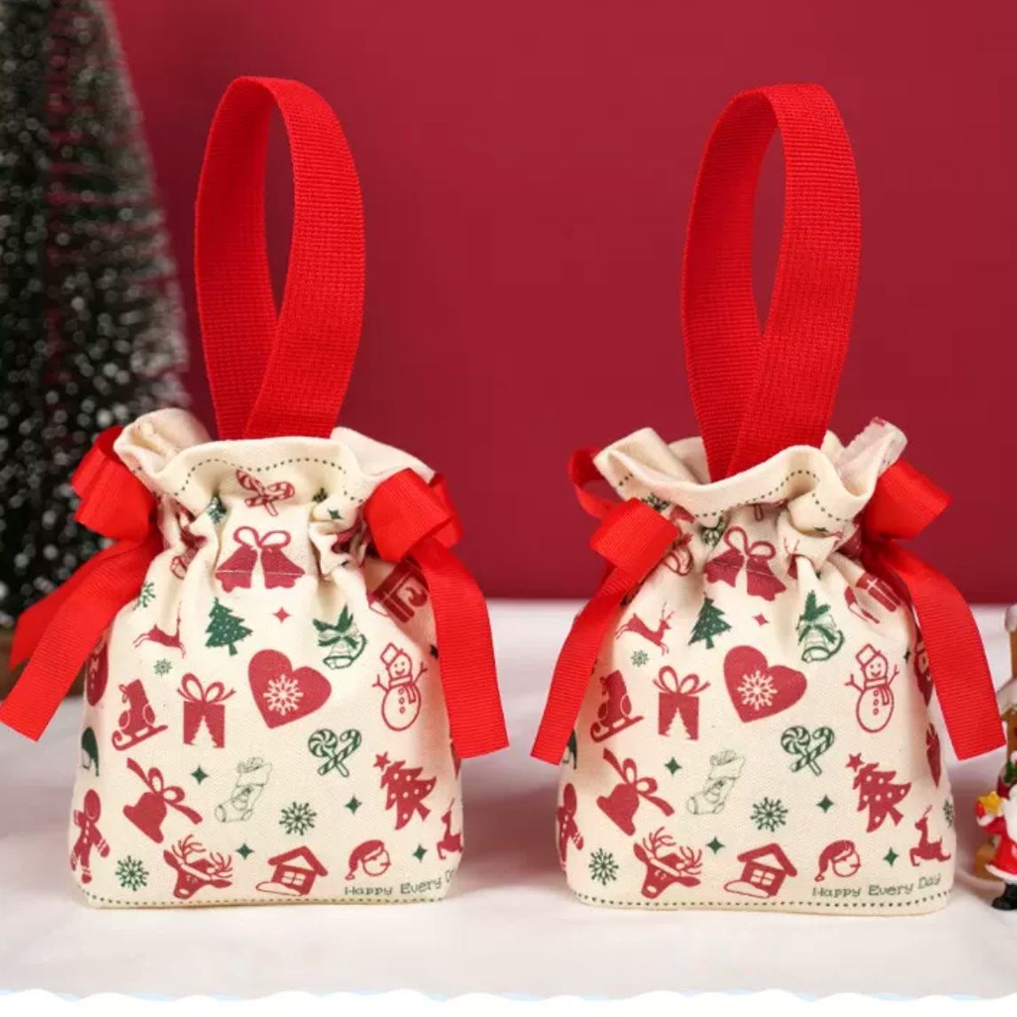 Túi Cầm Tay Canvas Xmas