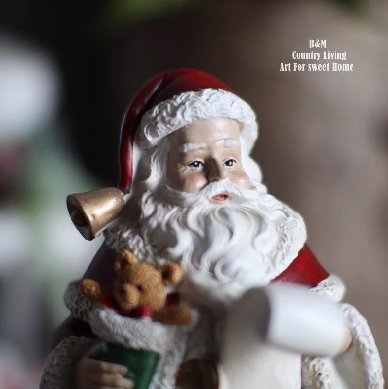 Tượng Santa Đọc Thư Retro