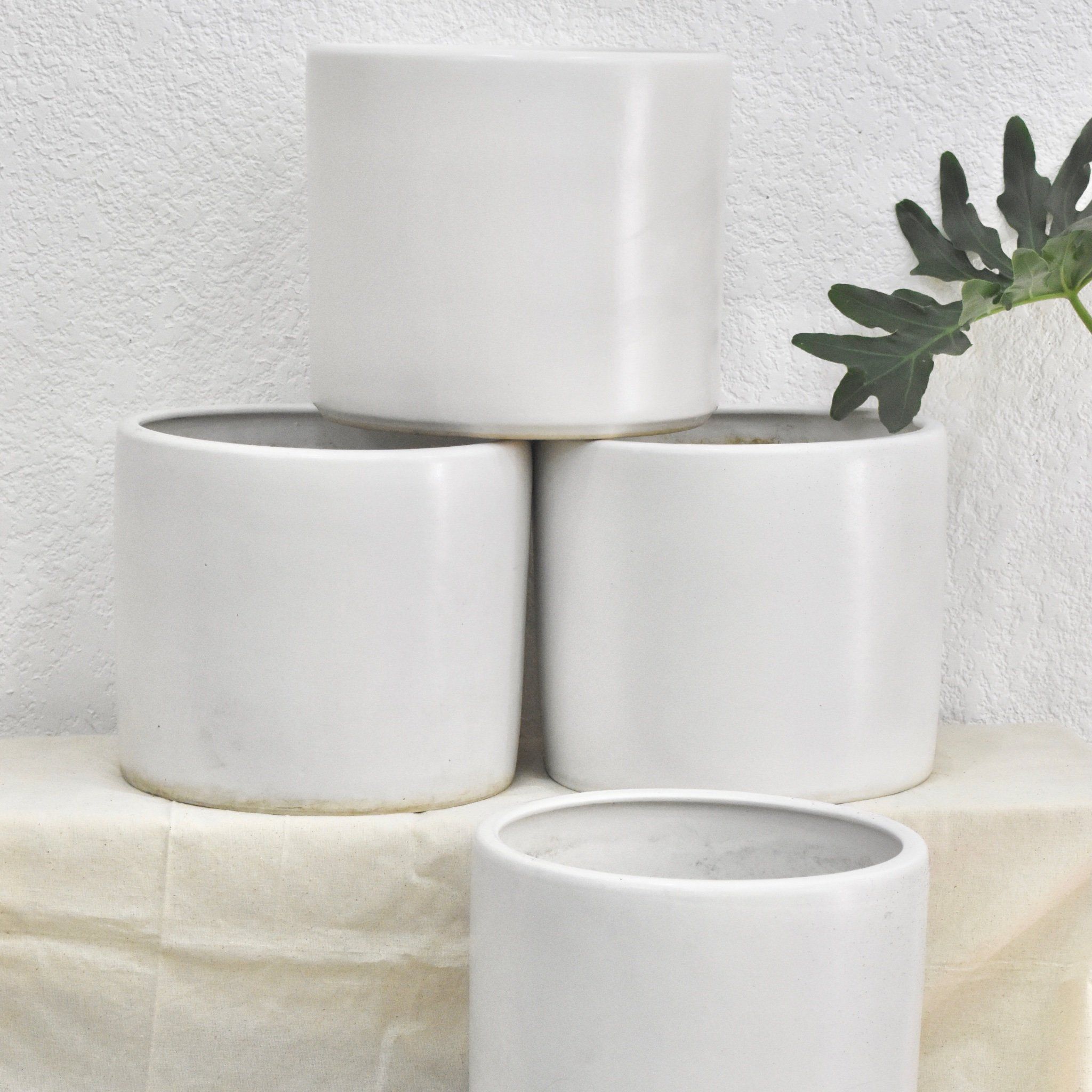 Chậu Gốm Trắng 395